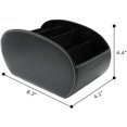 thumbnail image 4 of Remote Control Holder Table Organizer with Phone Pad Support Upgrade Size Stable PU Leather Control Caddy Storage TV Remote Control Organizer with 5 Spacious Compartments (Black with Support), 4 of 6