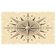 thumbnail image 4 of Compass Ceramic Toothbrush Holder, Vintage Exploration Windrose Design with Tan Background Abstract Elements Theme, Decorative Versatile Countertop for Bathroom, 4.5" X 2.7", Tan Taupe, 4 of 4