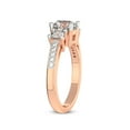 thumbnail image 4 of 2 Carat IGI Certified Cushion Shape Lab Grown Diamond Engagement Ring | 14K Rose Gold | Trilogy Three Stone Lab Diamond Ring | FG-VS1-VS2 Quality Friendly Diamonds, 4 of 5