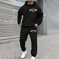 thumbnail image 2 of CONZONE Men's Sweatsuit 2 Piece Sets Casual Men's Jogging Tracksuit Set Letter Graphic Pullover Hoodie Pants Sweat Suit for Men Cozy Fall Winter Athletic Track Suit Outfits, 2 of 4
