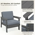 thumbnail image 5 of SERWALL 2PCS Outdoor HDPE Patio Couch Sets with Cushions, Weather-Resistant Patio Furniture for Poolside, Patio, Balcony, Porch & Backyard, Grey / Grey, 5 of 10