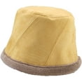 thumbnail image 4 of CoCopeaunts Reversible Bucket Hats Suede Fisherman Hat Double-Sided Wear Thickened Plush Brim Basin Hat Women Outdoor Keep Warm, 4 of 8