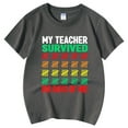 thumbnail image 4 of PMVFHDE T-Shirts pour Filles T-Shirts pour Filles Hauts de Mode pour Filles Hauts Décontractés Imprimés Col Rond Manches Courtes T-Shirt Décontracté Gris, 12-13 Ans, 4 of 6