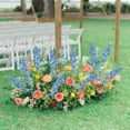 thumbnail image 3 of 8pcs Dusty Blue Delphinium Artificial Flowers 33.5 Inch Faux Delphinium Stems Larkspur Flowers for Wedding Table Centerpieces Home Garden Decor, 3 of 22