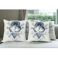 thumbnail image 6 of Ambesonne Adventure Throw Pillow Cover 4 Pack, Boho Mountains Arrows, 24", Dark Blue White, 6 of 7