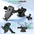 thumbnail image 6 of OWNTECH Car Phone Holder, Auto Clamping 360° Rotatable 3 in 1 Phone Mount for Dashboard/Windshield/Air Vent ,Compatible with iPhone,Samsung Galaxy,Google Pixel, 6 of 7