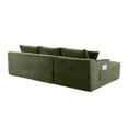 thumbnail image 4 of UHOMEPRO Full-Size 4-Seater Modular Sectional Sofa with Chaise, Deep Seat L-Shaped Cloud Couch for Living Room, No Assembly Family Cloud Sofa, Plush Corduroy Fabric,, 4 of 5