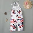 thumbnail image 4 of Gubotare Romper Kids Girls' Jumpsuits & Rompers - Sleeveless One Piece Overall Suit for Kids Size 3-4T (Blue,3-4 Years), 4 of 8