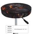thumbnail image 2 of fire black dragon Round Bar Stool Seat Covers, Elastic Round Chair Cover Stool Seat Slipcover Bar Stool Cushions Round Pad for 12-14 inch, 2 of 5