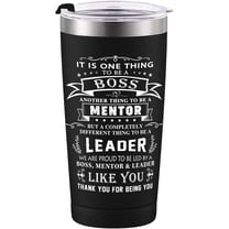 Boss Gift for Women Men Tumbler Cup with Lid and Straw Funny Christmas Birthday Appreciation Gifts Coffee Cup 20 oz Double Wall Vacuum Insulated Stainless Steel Travel Mug Tumbler