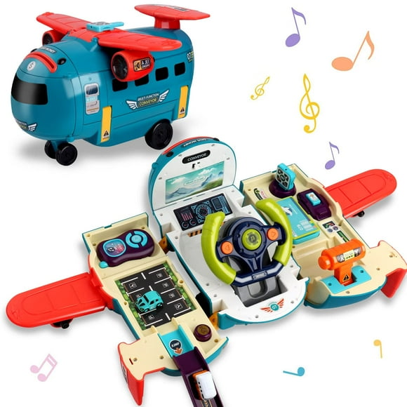 Avión de juguete Dwi Dowellin para niños de 3 a 6 años con Sound Blue