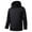 Black, variant on Sentmoon Water Proof Jacket Mens Solid Color Long Sleeve Hooded Neck Mens Coats and Jackets Oversized Zipper Windbreaker Mens Clothes Trendy with Pockets Fall and Winter for Travel and Hiking