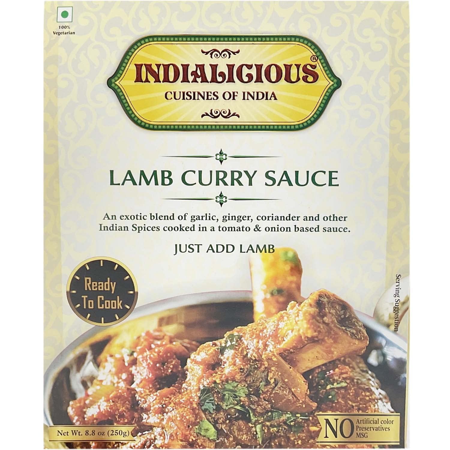 Indialicious Sauce 8.8 oz (Lamb Curry Sauce, 6 Pack)