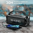 thumbnail image 7 of W-King 50W Bluetooth Speakers, IPX6 Waterproof, Deep Bass, 30H, TWS, Black, 7 of 7