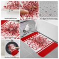 thumbnail image 6 of Eucalyptus Red Bath Mat 3 Piece Bathroom Rug Set, Stripe Bottle Flower Cactus Retro Plant Non Slip Bath Rug Contour Mat and Toilet Lid Cover, Absorbent Shower Mats Soft Bath Rugs and Mats Sets, 6 of 8