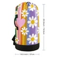 thumbnail image 3 of RMDQTR Durable Large Laundry Backpack with Drawstring Closure Ideal for Laundry Trips,Travel&Camping Retro Colorful Rainbow and Daisy, 3 of 7