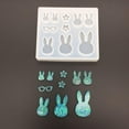 thumbnail image 3 of Rongfmy 9 Designs DIY jewelry tool Silicone mould Rabbit flowers pendant earring making, 3 of 9