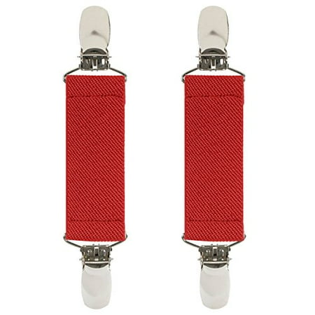 

Hold Em Boot Straps Elastic EXTRA STRONG METAL CLIP Made in USA Comfortable and Easy to Use Keeping Pants Smoothly and Nicely Tucked in Boots - 4 Inch (Available in Many Colors)-Red