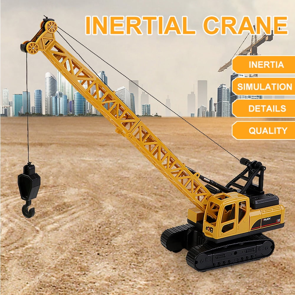 TZDZRC 1:24 Crane Toys for Kids 3-6 Years,Construction Trucks Toy for Boys, Inertial Power Engineering Car Model,Birthday Gift