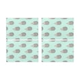 thumbnail image 2 of MKHERT Cute Cartoon Hedgehog on Mint Polka Dots Placemats Table Mats for Dining Room Kitchen Table Decoration 12x18 inch,Set of 4, 2 of 4
