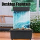 thumbnail image 4 of Naiovety Fuente de con adorno de luz Cascada Decoración alimentada por agua para el hogar Paisaje Oficina Dormitorio Circular Almacenamiento y organización del hogar, 4 of 6