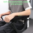 thumbnail image 5 of Healifty 2PCS Memory Armrest Pad Chair Armrest Pads Ultra-Soft Elbow Pillow Support with Strap (Black), 5 of 5