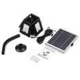 thumbnail image 2 of Lámpara solar de 80 LED con sensor de movimiento, 3 modos de funcionamiento, ángulo ajustable de 110°, batería de 8000mAh, IP65 resistente al agua, ideal para exteriores, color negro., 2 of 6