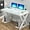 White 1, variant on SAMERY Computer Desk & Gaming Desk, Home Office Desks 55.1 Inch- Modern Simple Writing Study White Glass Computer Desk Space-Saving Multipurpose Workstation with Metal Frame…