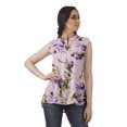 thumbnail image 2 of Moomaya Printed Mandarin Collar Tunic Sleeveless Casual Tank Top Summer Wear, 2 of 6