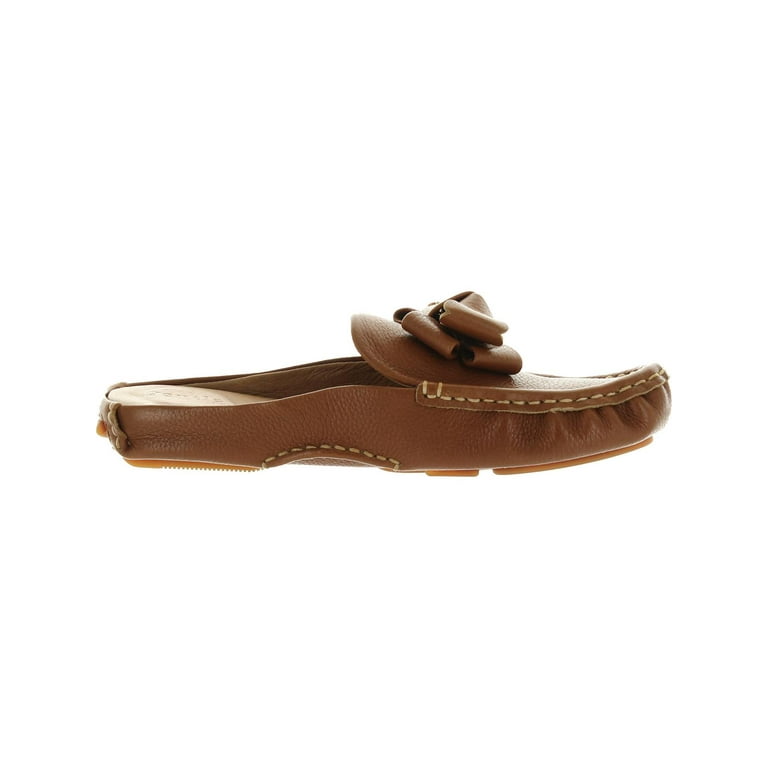 Gentle Souls by Kenneth Cole Womens Mina Bow Driver Mule Leather Slip On Loafers