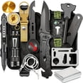 thumbnail image 4 of 14Pcs Survival Kit with 24‑in‑1 Multitool Pliers, Portable EDC Multi Tool with Knife, Bottle Opener, Screwdriver Bits & File, Perfect for Camping, Hunting, Outdoor Survival & Men’s Gifts, 4 of 10