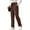 Coffee #15, variant on WULMLEO Ribbed Corduroy Pants Women Comfy Elastic High Waisted Straight Leg Pants with Pockets Pull On Work Trousers Slacks Blue S