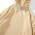 thumbnail image 5 of hopeusnice Men's Winter Solid Color Zipper Hood Sweatshirt Long Sleeve Warm Fleece llover Oversized Streetwear with Large Pockets Khaki XXXXL, 5 of 9