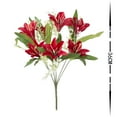 thumbnail image 6 of Yesbay 1Pc Artificial Lilies Flower Realistic No Withering Non-fading Single Branch Multi-fork Artistic Modern Style Fake Flower for Wedding, 6 of 8