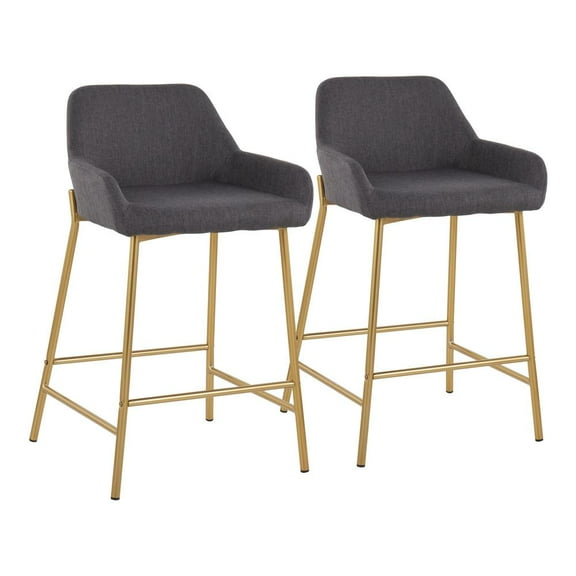 LumiSource Daniella Fixed-Height Counter Stool - Set of 2