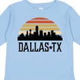 thumbnail image 4 of Inktastic Dallas Texas Skyline Vintage Boys or Girls Long Sleeve Toddler T-Shirt, 4 of 5