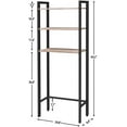 thumbnail image 5 of HOOBRO Over The Toilet Storage, 3-Tier Industrial Bathroom Organizer, Bathroom Storage Toilet Rack Gray BG41TS01, 5 of 7