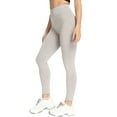 thumbnail image 3 of TWZH Women Wavy Line High Waist Hip Lifty Tummy Control Solid Leggings, 3 of 6