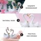 thumbnail image 3 of 1 par moda cisne cumpleaños pastel topper romántico decoración de la boda decoración del coche, 3 of 4