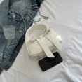 thumbnail image 4 of Bolso Hombro para Mujeres PU Cuero Bolso Bolsillo Bownot Date (blanco), 4 of 9