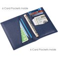 thumbnail image 2 of Tarjetero para tarjetas de crédito, bloqueo RFID, cartera plegable de piel auténtica para hombre, almacenamiento para tarjetas de crédito y billetes (azul 1), 2 of 5