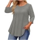 thumbnail image 1 of Plus Tamaño Suelto Ajuste Camisetas para las Mujeres Impresas 3/4 Manga Cuello Redondo Blusa Casual Verano, Más Tamaño de la Túnica de Manga Larga para las Mujeres, 1 of 6
