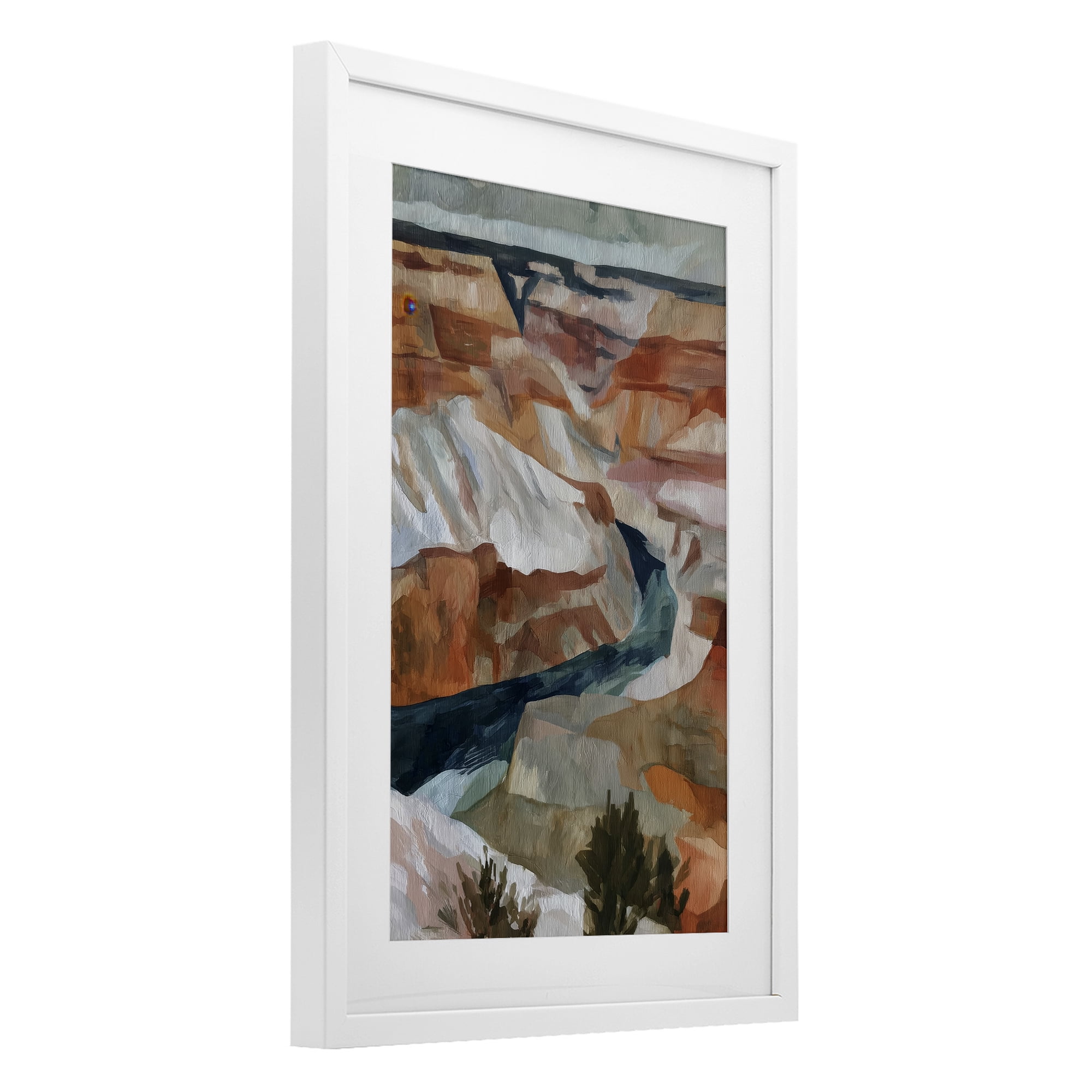 Stupell Industries Canyon Rim Textures Impression White Framed Print Under Glass, design by Chromatic Storm Studio