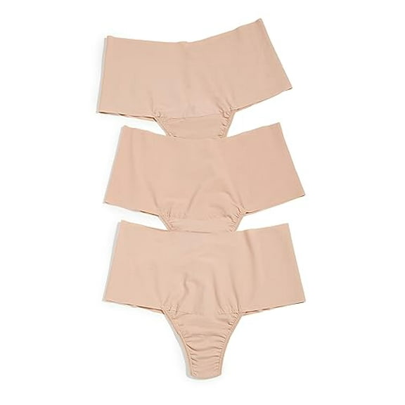 hanky panky Women's Breathe Hi Rise Thong 3 Pack, Tau3, Tan, XL