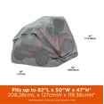 thumbnail image 4 of Modern Leisure Garrison Waterproof Zero-Turn & Riding Lawnmower Cover, 82"L x 50"W x 47"H, Gray, 4 of 14