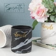 thumbnail image 3 of Servette Home Ceramic Utensil Holder for Kitchen Counter – Black Marbelized Utensil Crock, 3 of 5