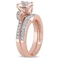 thumbnail image 3 of Everly Women's Morganite 14k Rose Gold Bridal Set, 3 of 6