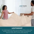 thumbnail image 6 of Posh Home Jersey Knit Sheet Set 4-Piece Breathable & Soft Sheets - Includes Flat Sheet, Fitted Sheet, & 2 Pillowcases - Queen Sheets, Ivory, 6 of 9