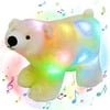 Glow Guards Musical Light up Stuffed Polar Bear Singing Soft Plush Toy with LED Night Lights Nursery Songs Glow Bedtime Pal Gifts for Toddler Kids, 12??