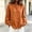 *Orange, variant on ClodeEU Women's Linen Blend Crewneck Long Sleeve Button Down Shirt with Cinched Cuffs ,Casual Loose Fit Blouse Beige,Women's Plus L